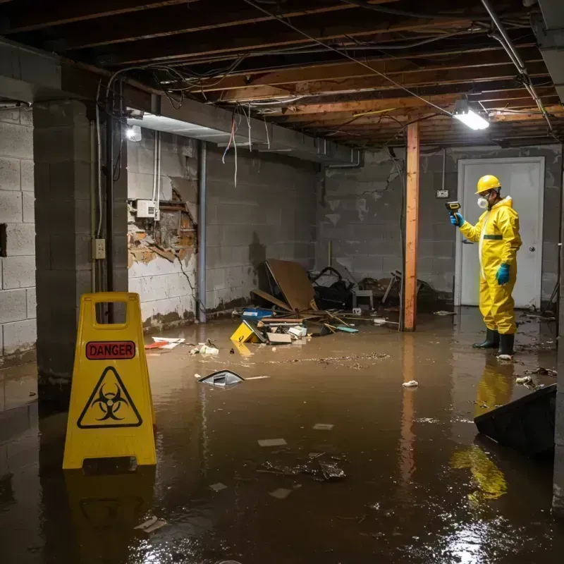 Flooded Basement Electrical Hazard in Imperial, CA Property